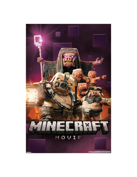 Póster de Cerdo A Minecraft Movie Trends International 86.4x57 cm
