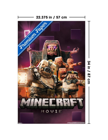 Póster de Cerdo A Minecraft Movie Trends International 86.4x57 cm