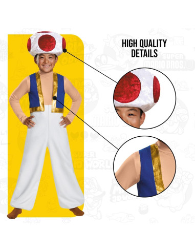 Disfraz Deluxe Toad Super Mario Bros. 10-12 años