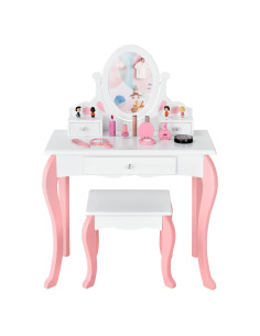 Conjunto de Tocador Infantil Costzon Blanco con Espejo 360