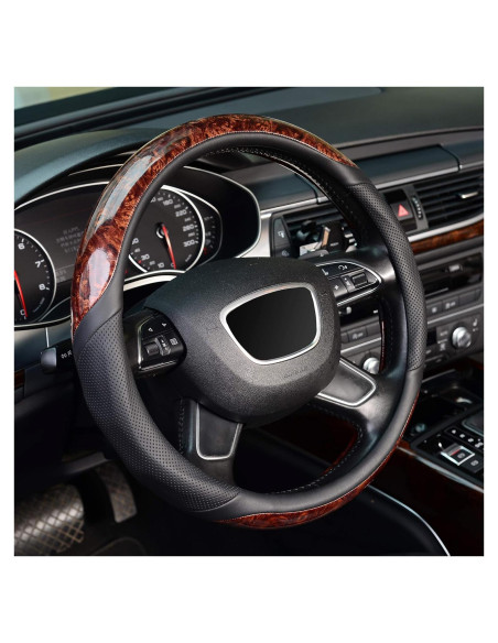 Funda de Volante KAFEEK de Madera 35.56-36.20 cm Negro