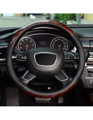 Funda de Volante KAFEEK de Madera 35.56-36.20 cm Negro