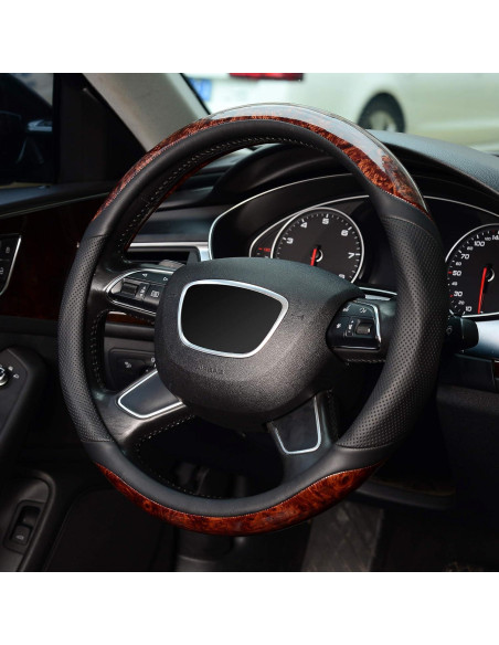 Funda de Volante KAFEEK de Madera 35.56-36.20 cm Negro