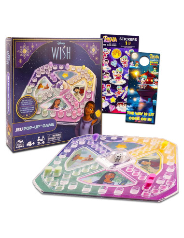 Juego de Mesa Pop Up Disney Wish - 3 Piezas para Niños