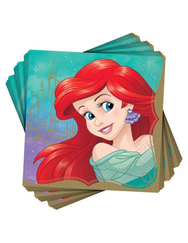 Servilletas de Almuerzo Disney Ariel 16 Pack 16.5x16.5 cm