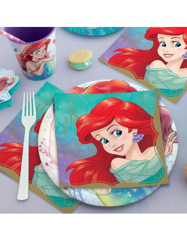 Servilletas de Almuerzo Disney Ariel 16 Pack 16.5x16.5 cm