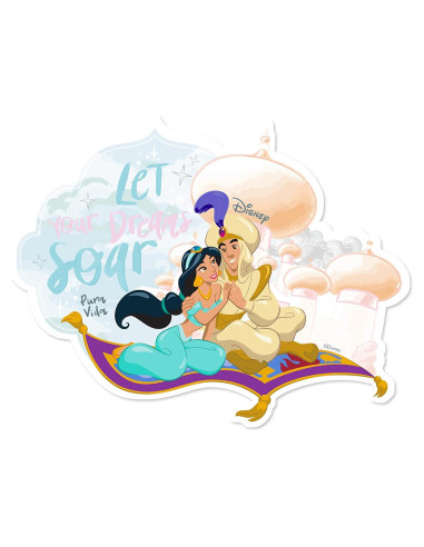 Calcomanía Disney Jasmine Aladino Pura Vida 7.62 cm Colorida