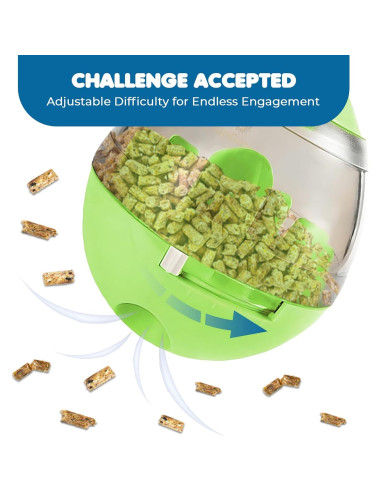 Pelota de Golosinas SunGrow Verde para Conejos y Mascotas Pequeñas