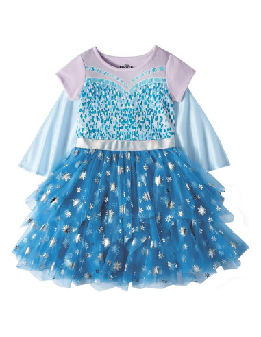 Vestido de Tutu en Capas Elsa Disney para Niñas 10-12 Años Azul