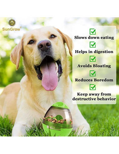 Pelota de Golosinas SunGrow Verde para Conejos y Mascotas Pequeñas