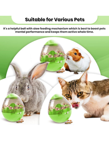 Pelota de Golosinas SunGrow Verde para Conejos y Mascotas Pequeñas