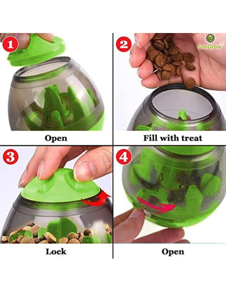 Pelota de Golosinas SunGrow Verde para Conejos y Mascotas Pequeñas