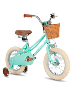Bicicleta Infantil JOYSTAR Fantasy 12" Verde Menta con Ruedas
