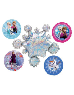 Ramo de Globos de Cumpleaños Frozen Anagram 5 Piezas