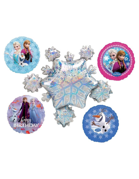Ramo de Globos de Cumpleaños Frozen Anagram 5 Piezas