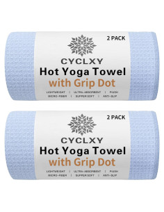 Paquete de 2 Toallas de Yoga Caliente CYCLXY Antideslizantes