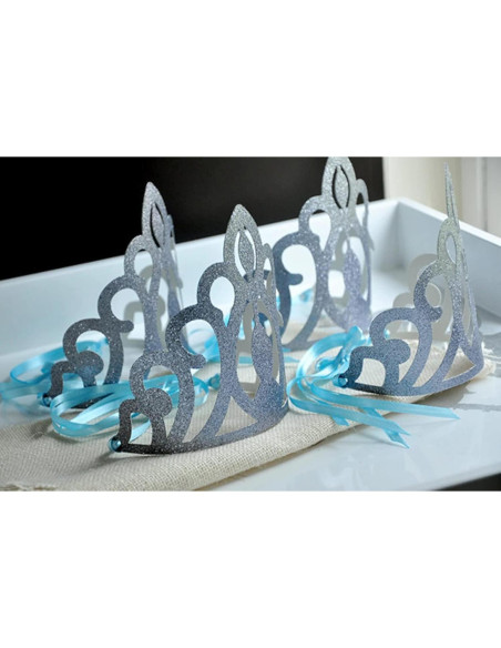 Coronas de Elsa para Fiesta de Frozen - Paquete de 12