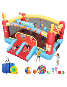 Casa Inflable Extra Grande AKEYDIY 400x340x253 cm con Ventilador