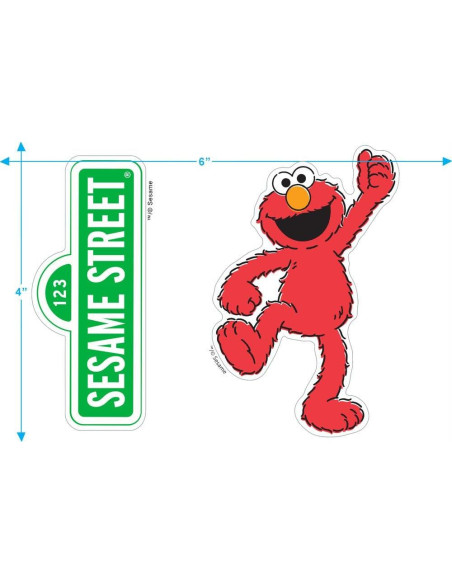 Calcomanías Coleccionables Popfunk Plaza Sésamo Elmo 10.16x15.24cm