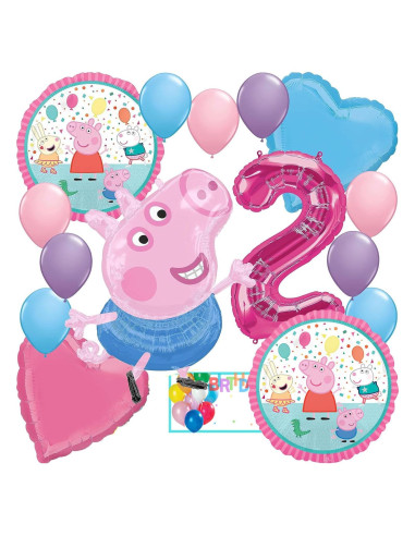 Globos de Fiesta Peppa Pig Anagram 7 Foil y 9 Láttex