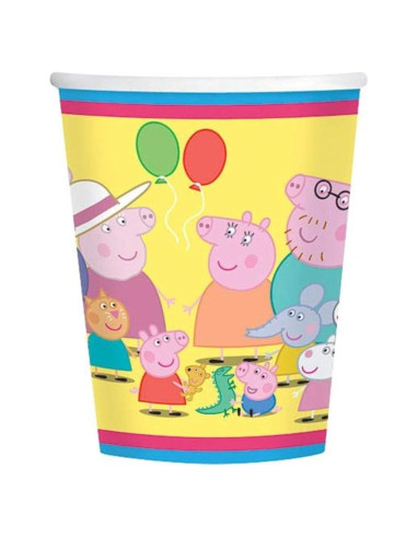 Tazas de Papel Peppa Pig Amscan 8 Unidades 9 oz