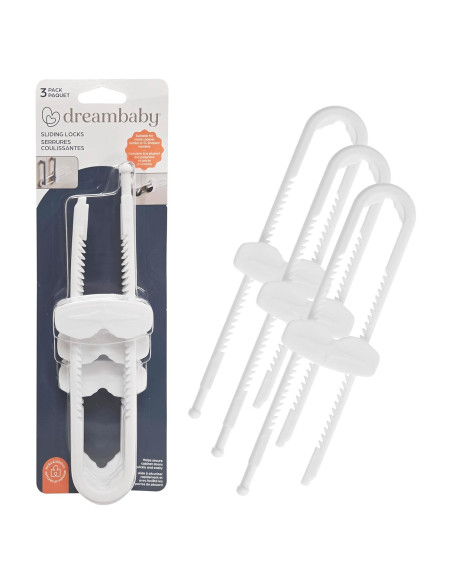 Cerraduras Deslizantes Dreambaby L183 - Paquete de 3 - Seguridad Niños