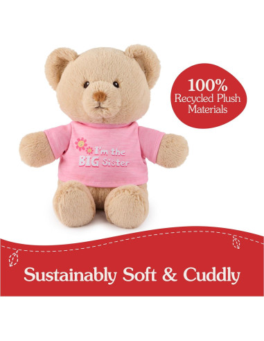 Oso de Peluche GUND 30.48 cm con Mensaje Sostenible Rosa