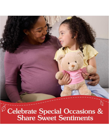 Oso de Peluche GUND 30.48 cm con Mensaje Sostenible Rosa