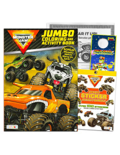 Libro para Colorear Monster Jam Bendon - Actividades y Stickers