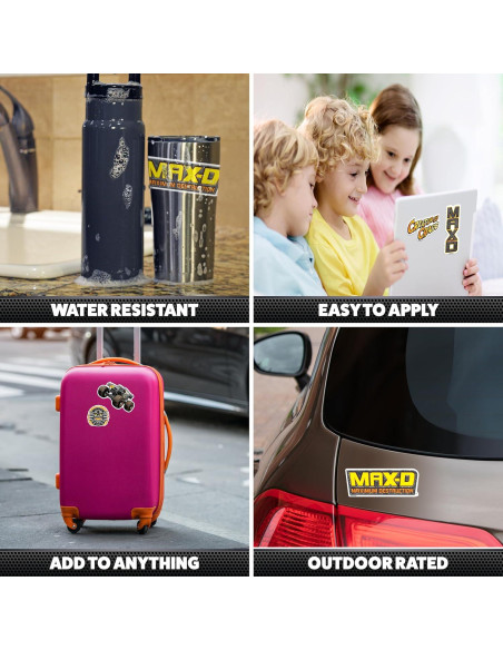 Set de 7 Calcomanías Max-D Monster Jam - Vinilo para Auto y Laptop