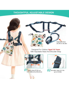 Arnés de Seguridad Ajustable para Niños Autistas - Turquesa 2