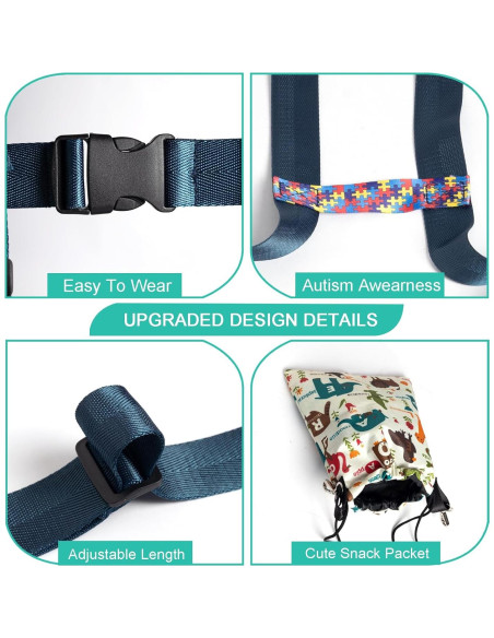 Arnés de Seguridad Ajustable para Niños Autistas - Turquesa