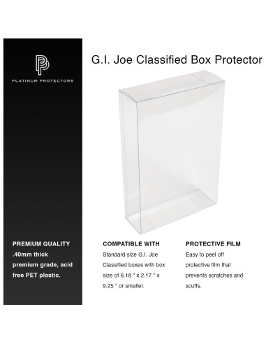 Funda Protectora para Cajas GI Joe Clasificado - Platinum Protectors (10 Unidades)