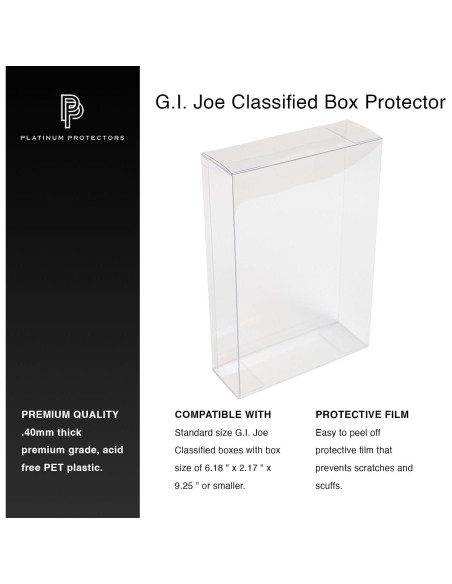 Funda Protectora para Cajas GI Joe Clasificado - Platinum Protectors (10 Unidades)