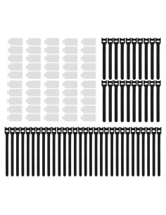 Kit de Organización de Cables TOPNI - 100 Corbatas y Etiquetas