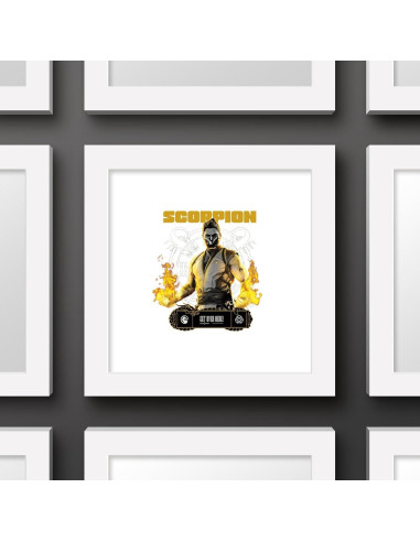 Arte de Pared Gallery Pops Mortal Kombat Scorpion 30x30 cm