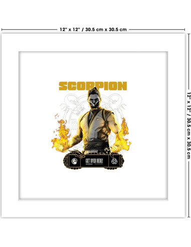 Arte de Pared Gallery Pops Mortal Kombat Scorpion 30x30 cm