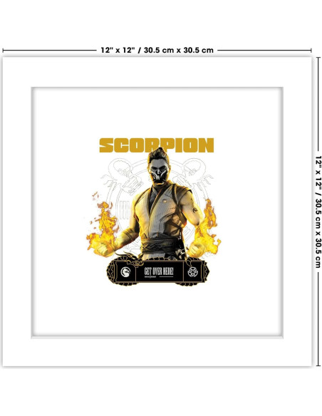 Arte de Pared Gallery Pops Mortal Kombat Scorpion 30x30 cm
