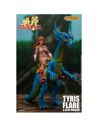 Figura Tyris Flare y Dragón Azul Storm Collectibles 1/12