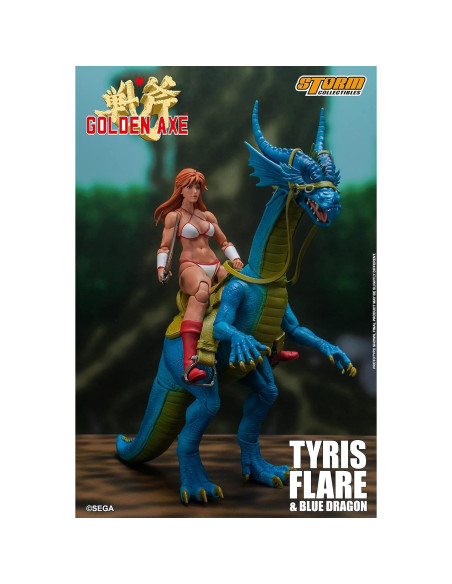 Figura Tyris Flare y Dragón Azul Storm Collectibles 1/12