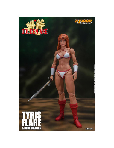 Figura Tyris Flare y Dragón Azul Storm Collectibles 1/12