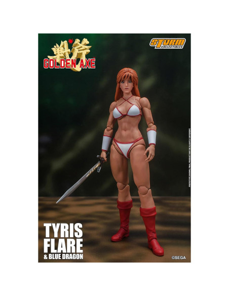 Figura Tyris Flare y Dragón Azul Storm Collectibles 1/12