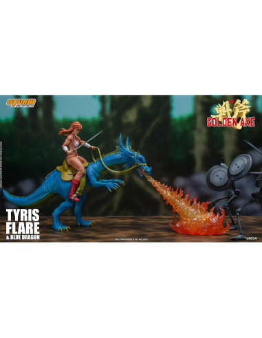 Figura Tyris Flare y Dragón Azul Storm Collectibles 1/12