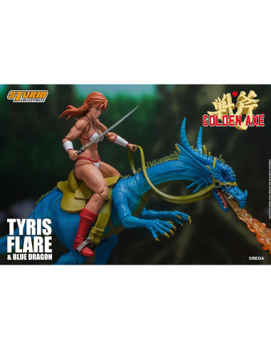 Figura Tyris Flare y Dragón Azul Storm Collectibles 1/12