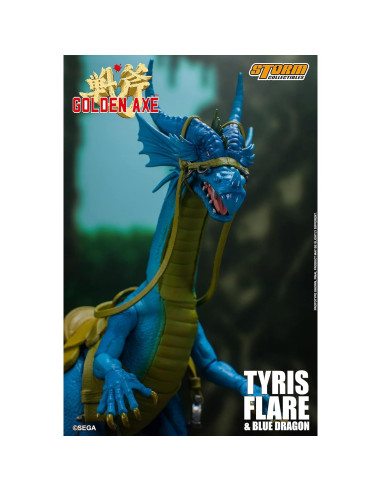 Figura Tyris Flare y Dragón Azul Storm Collectibles 1/12
