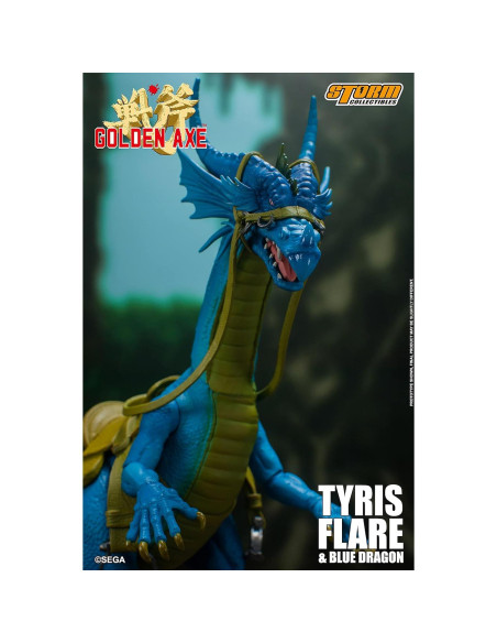 Figura Tyris Flare y Dragón Azul Storm Collectibles 1/12