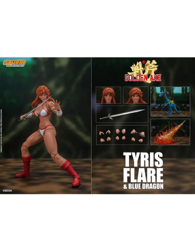 Figura Tyris Flare y Dragón Azul Storm Collectibles 1/12