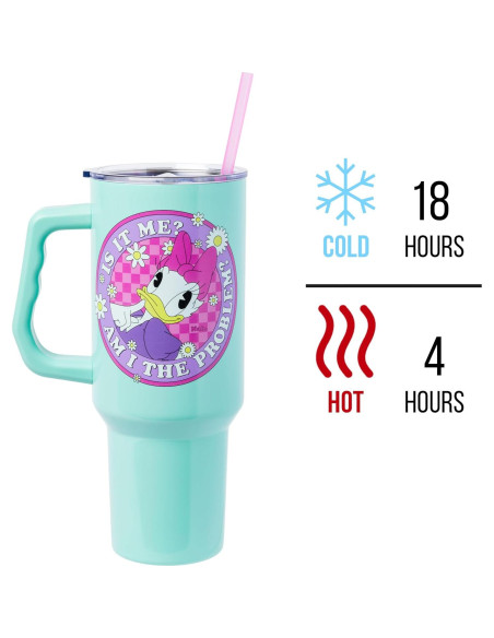 Taza Acero Inoxidable Silver Buffalo Daisy Duck 40oz con Asa