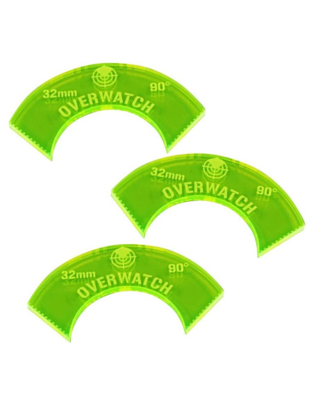 Tokens de Overwatch LITKO 32mm Verde Fluorescente - Paquete de 3