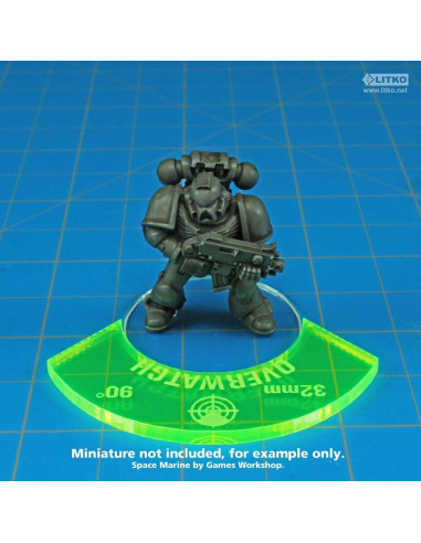 Tokens de Overwatch LITKO 32mm Verde Fluorescente - Paquete de 3